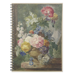 Blumenstrauß in einer Vase mit Vogelnest Notebook