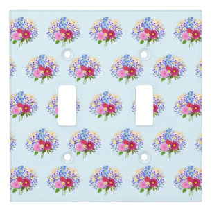 Blumenstrauss Light Blue Dbl Switch Cover
