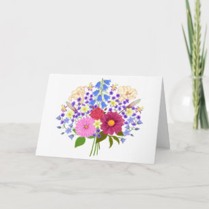 Blumenstrauss White Folded Geeting Card