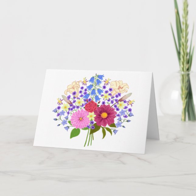 Blumenstrauss White Folded Geeting Card (Front)