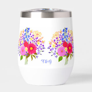 Blumenstrauss White Thermal Wine Tumbler