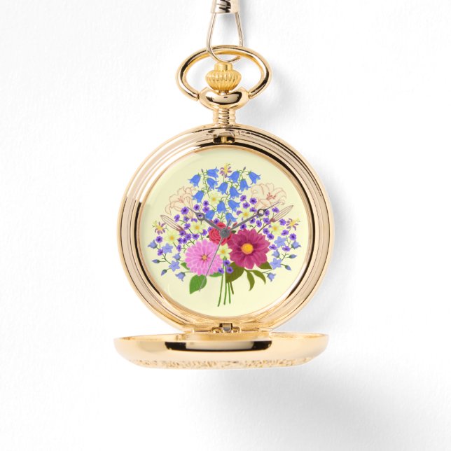 Blumenstrauss Yellow Pocket Watch (Front)