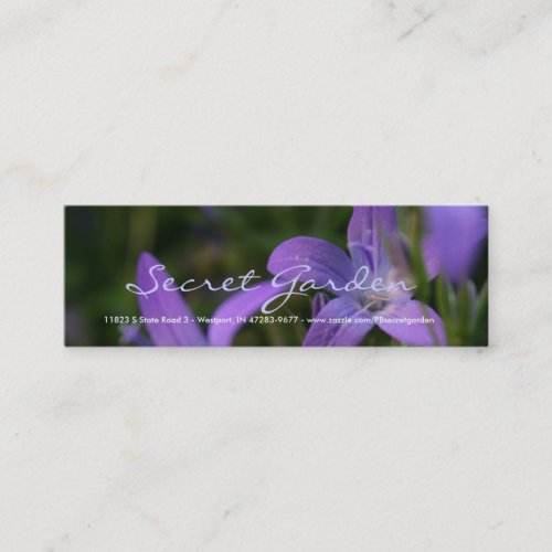 Blur Campanula Floral Photography Business Cards