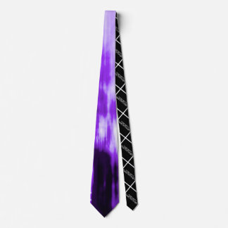 "Blur" - Purple and White Abstract NeckTie