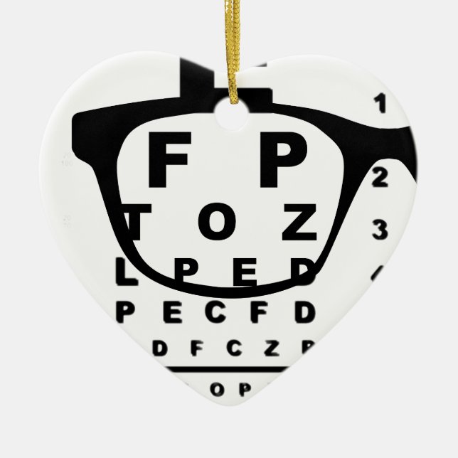 Blurr Eye Test Chart Ceramic Ornament (Front)