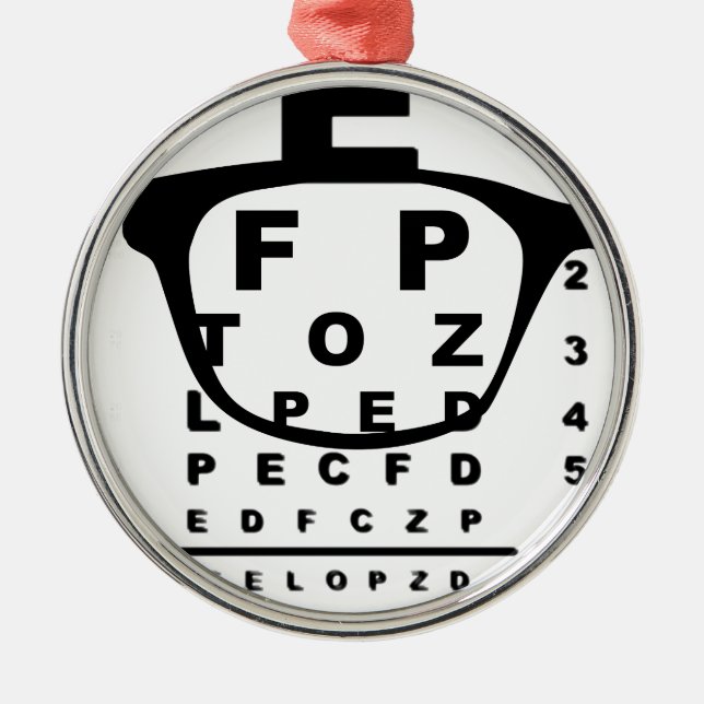 Blurr Eye Test Chart Metal Ornament (Front)