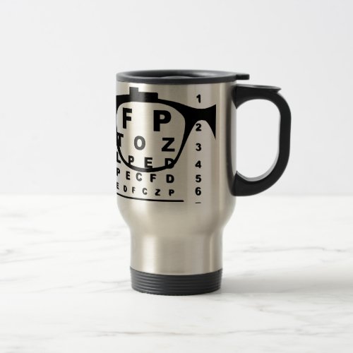 Blurr Eye Test Chart Travel Mug