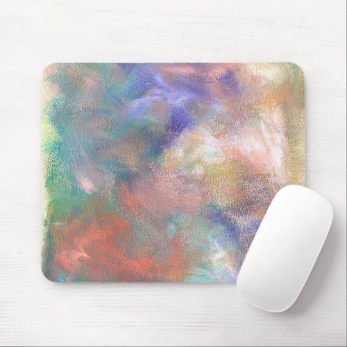 Blurred Abstract Paint Pattern Mouse Pad