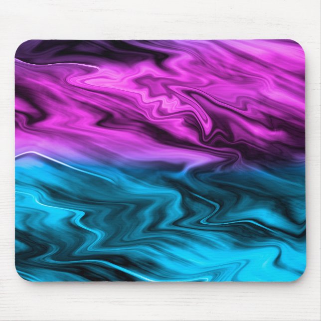 Blurred background fashionable crimson and blue  mouse pad (Front)