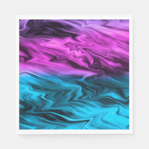 Blurred background fashionable crimson and blue napkins