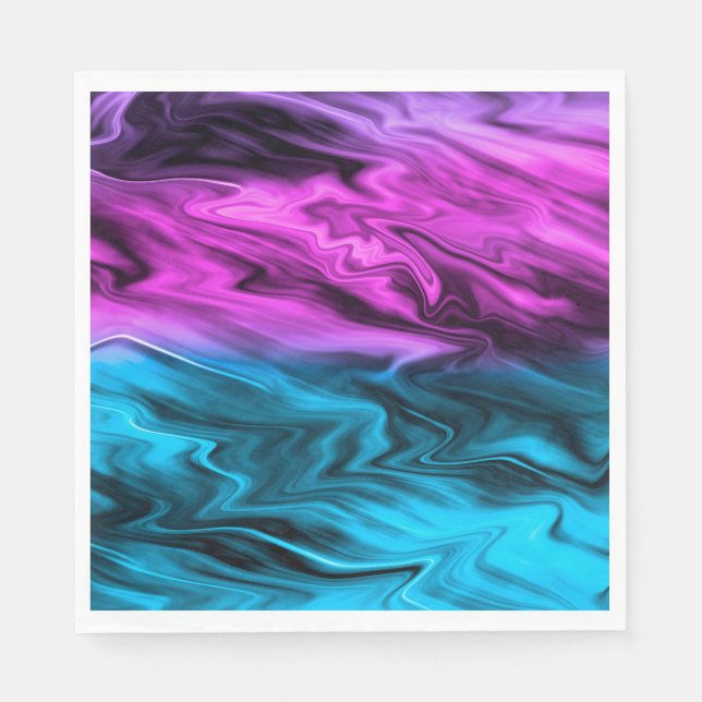 Blurred background fashionable crimson and blue  napkins (Front)