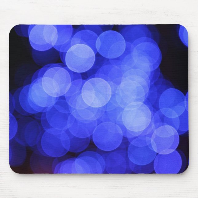 Blurred Blue Lights Mousepad (Front)