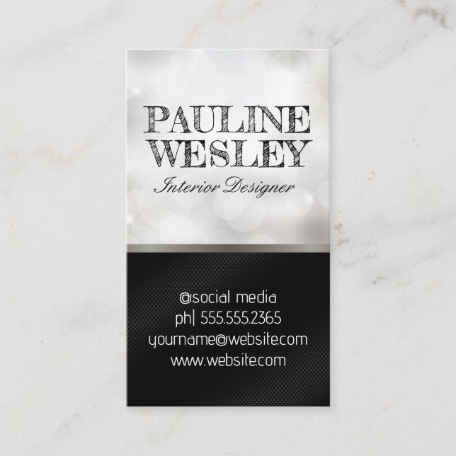 Blurred Bokeh Background  Business Card (Front)