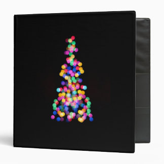 Blurred Christmas Lights 3 Ring Binder