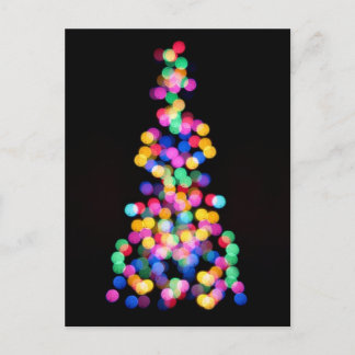 Blurred Christmas Lights Holiday Postcard