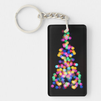 Blurred Christmas Lights Keychain