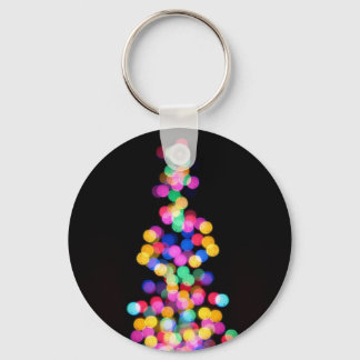 Blurred Christmas Lights Keychain