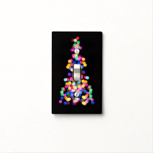 Blurred Christmas Lights Light Switch Cover