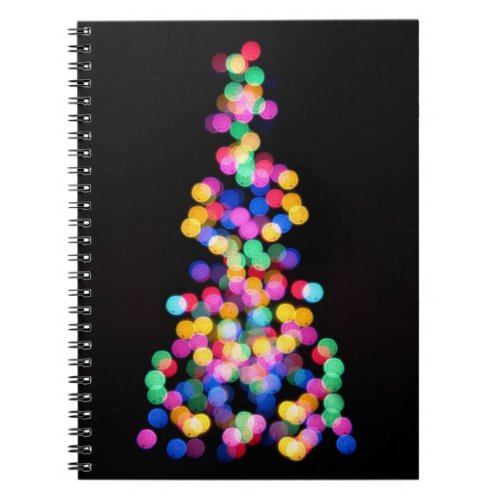 Blurred Christmas Lights Notebook