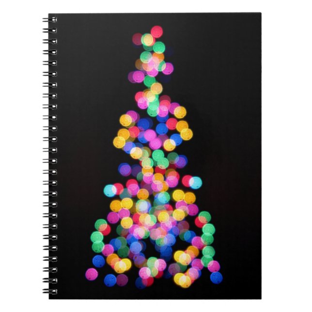 Blurred Christmas Lights Notebook (Front)