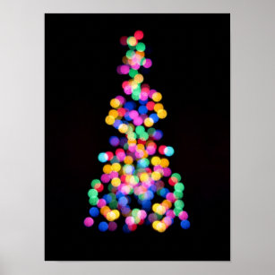 Blurred Christmas Lights Poster