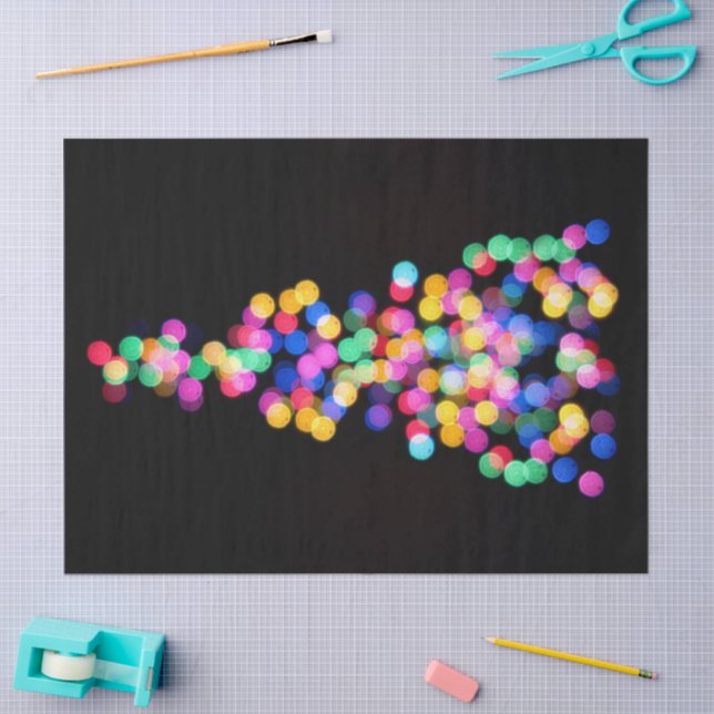 Blurred Christmas Lights Tissue Paper (Craft)