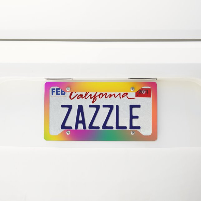 Blurred Colors Of The 90s License Plate Frame (On Car)