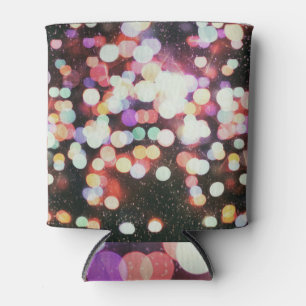 Blurred concert lights: defocused entertainment. can cooler