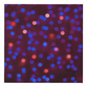 Blurred glittering christmas lights. Blurred abstr Faux Canvas Print