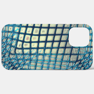Blurred gray cyan similar to tangle of fishing net iPhone 12 pro max case