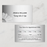 Blurred Grey Background Blurred Gerbera Flower  Appointment Card