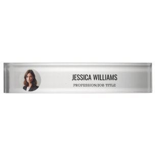 Blurred Grey Background Blurred Gerbera Flower  Desk Name Plate