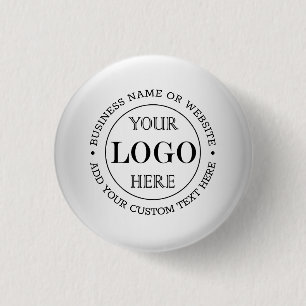 Blurred Grey Background Custom Logo Business Button
