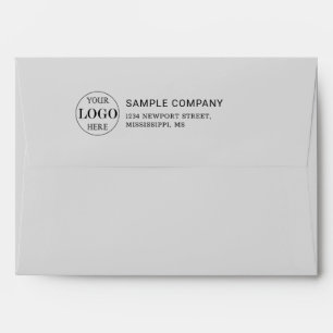 Blurred Grey Background Custom Logo Business Envelope