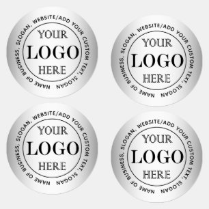 Blurred Grey Background Custom Logo Business Label