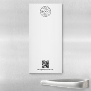 Blurred Grey Background Custom Logo Business Magnetic Notepad