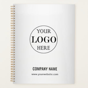 Blurred Grey Background Custom Logo Business Planner