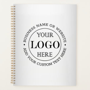 Blurred Grey Background Custom Logo Business Planner