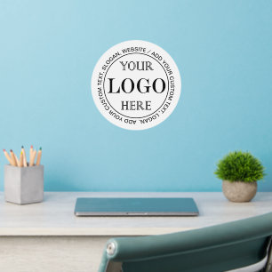 Blurred Grey Background Custom Logo Business Wall Decal