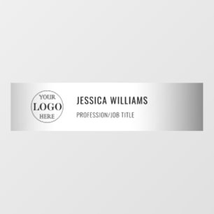 Blurred Grey Background Custom Logo Business Wall Decal