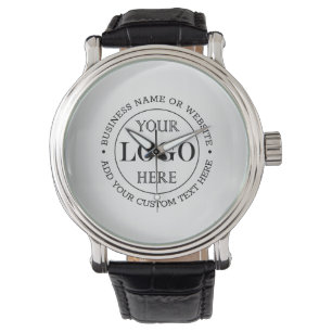 Blurred Grey Background Custom Logo Business Watch
