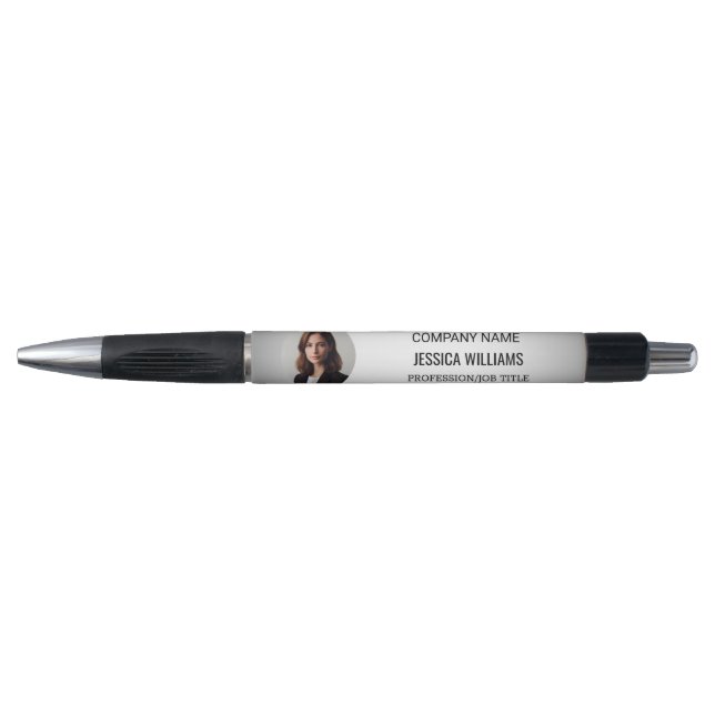 Blurred Grey Background Custom Photo Pen (Front)