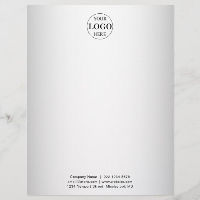 Blurred Grey Background Social Media Logo Business Letterhead (Front)