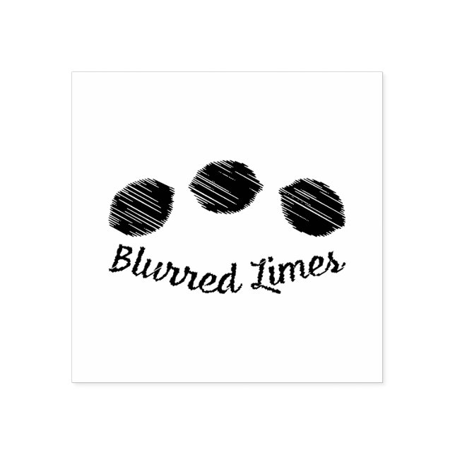 Blurred Limes Rubber Stamp (Imprint)