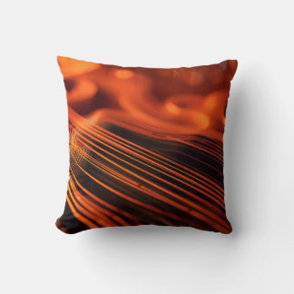 Blurred Lines in Warm Neutrals Throw Pillow