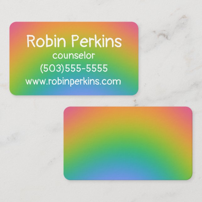 Blurred Rainbow Business Card (Front/Back)