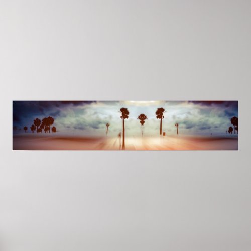 Blurred Sandy Beach Panoramic Poster