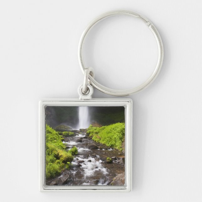 Blurred Waterfall and River Keychain (Front)