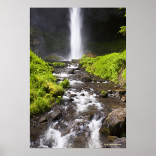 Blurred Waterfall and River Poster