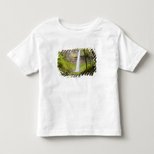 Blurred Waterfall around lush Greenery in Oregon Toddler T-shirt